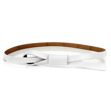 Load image into Gallery viewer, RAINIE SEAN Thin Real Leather Women Belt Korean Casual Ladies Knot Belts for Dresses Autumn Camel Self Tie Strap Accessories