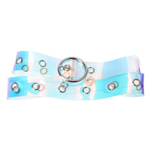 Load image into Gallery viewer, Fashion Transparent Women Belt Holographic Waistband Clear Waist Belt Metal Pin Buckle Laser Waist Belts for Women Belt