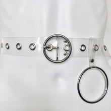 Load image into Gallery viewer, Fashion Transparent Women Belt Holographic Waistband Clear Waist Belt Metal Pin Buckle Laser Waist Belts for Women Belt