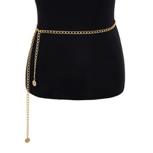 Load image into Gallery viewer, BLA Fashion Women's Chain Belt Waistband Wild Belt Chains Gold Silver Color Multilayer Long Chains Belts Party Dress Body Chain
