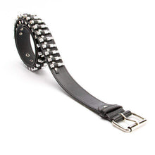 Load image into Gallery viewer, CETIRI Unisex Punk Bullet Belts High Quality Western Cowboy Style Men's Pants Belt Women Cowskin Belt Luxury Brand Black

