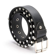 Load image into Gallery viewer, CETIRI Unisex Punk Bullet Belts High Quality Western Cowboy Style Men's Pants Belt Women Cowskin Belt Luxury Brand Black
