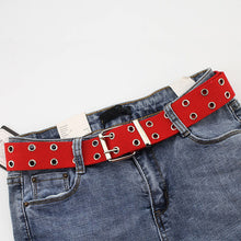 Load image into Gallery viewer, Adjustable All-Match punk belt Unisex Korean Style Canvas Belts for women men Vintage aesthetic long waistband students belt
