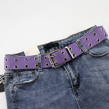 Load image into Gallery viewer, Adjustable All-Match punk belt Unisex Korean Style Canvas Belts for women men Vintage aesthetic long waistband students belt
