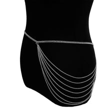 Load image into Gallery viewer, BLA Fashion Women's Chain Belt Waistband Wild Belt Chains Gold Silver Color Multilayer Long Chains Belts Party Dress Body Chain
