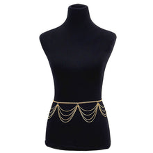 Load image into Gallery viewer, BLA Fashion Women's Chain Belt Waistband Wild Belt Chains Gold Silver Color Multilayer Long Chains Belts Party Dress Body Chain
