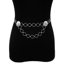 Load image into Gallery viewer, BLA Fashion Women's Chain Belt Waistband Wild Belt Chains Gold Silver Color Multilayer Long Chains Belts Party Dress Body Chain
