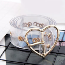 Load image into Gallery viewer, Fashion Transparent Women Belt Holographic Waistband Clear Waist Belt Metal Pin Buckle Laser Waist Belts for Women Belt
