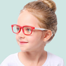 Load image into Gallery viewer, Kids Optical Glasses Flexible Bendable One-piece Safe Eyeglasses Girls Boys Plain Mirror Anti-blue Light Silicone Goggles
