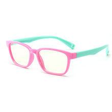 Load image into Gallery viewer, Kids Optical Glasses Flexible Bendable One-piece Safe Eyeglasses Girls Boys Plain Mirror Anti-blue Light Silicone Goggles
