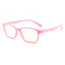 Load image into Gallery viewer, Kids Optical Glasses Flexible Bendable One-piece Safe Eyeglasses Girls Boys Plain Mirror Anti-blue Light Silicone Goggles
