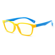 Load image into Gallery viewer, Kids Optical Glasses Flexible Bendable One-piece Safe Eyeglasses Girls Boys Plain Mirror Anti-blue Light Silicone Goggles
