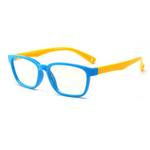 Load image into Gallery viewer, Kids Optical Glasses Flexible Bendable One-piece Safe Eyeglasses Girls Boys Plain Mirror Anti-blue Light Silicone Goggles
