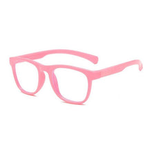 Load image into Gallery viewer, Kids Optical Glasses Flexible Bendable One-piece Safe Eyeglasses Girls Boys Plain Mirror Anti-blue Light Silicone Goggles
