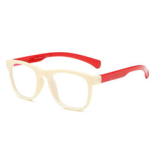 Load image into Gallery viewer, Kids Optical Glasses Flexible Bendable One-piece Safe Eyeglasses Girls Boys Plain Mirror Anti-blue Light Silicone Goggles
