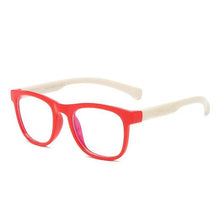 Load image into Gallery viewer, Kids Optical Glasses Flexible Bendable One-piece Safe Eyeglasses Girls Boys Plain Mirror Anti-blue Light Silicone Goggles
