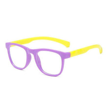 Load image into Gallery viewer, Kids Optical Glasses Flexible Bendable One-piece Safe Eyeglasses Girls Boys Plain Mirror Anti-blue Light Silicone Goggles
